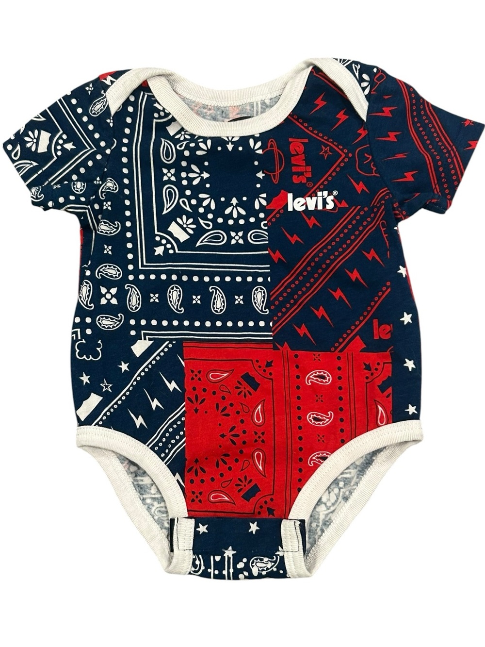 NWOT Levi's Patchwork Bandana Baby One-Piece
